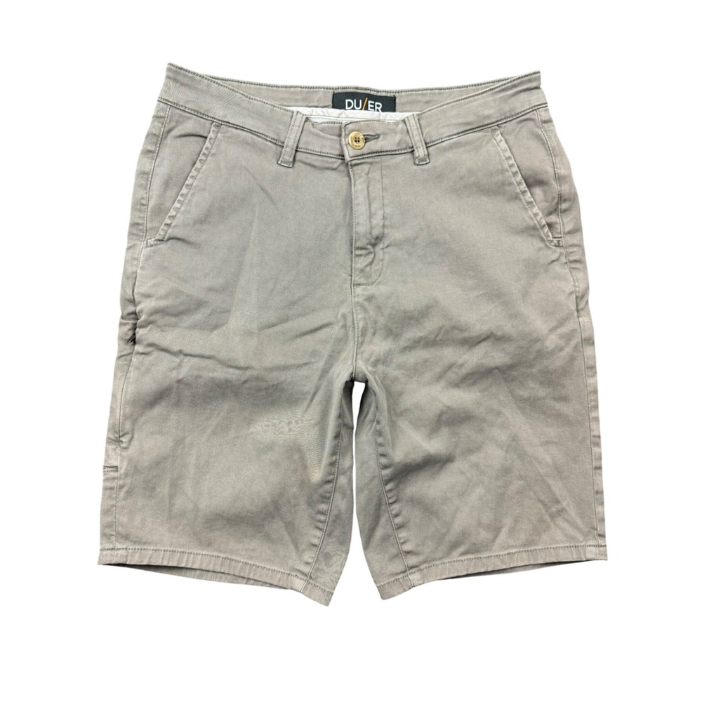 DU/ER Shorts Mens 30‎ (29) Tan Chino Stretch 9" Casual Summer Minimalist